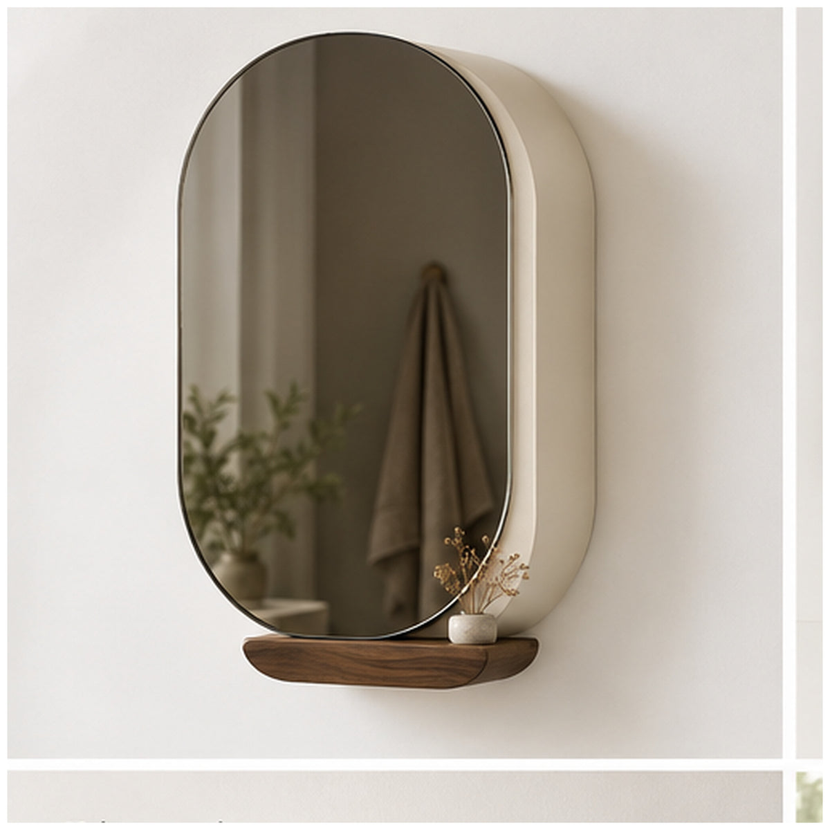 Armoire Miroir Capsule — Meuble mural compact à porte coulissante