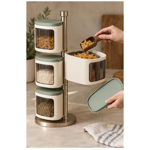 Boîte Étage Pivotante — Tour de conservation hermétique à trois niveaux