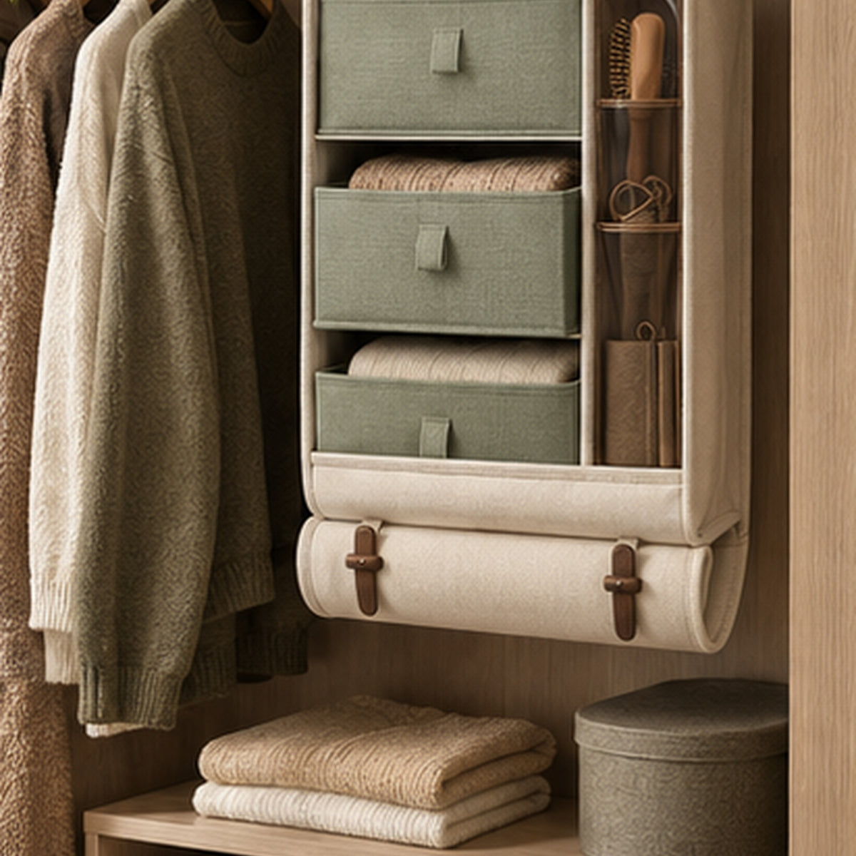 Coffre Armoire Traverse — Rangement suspendu à trois tiroirs