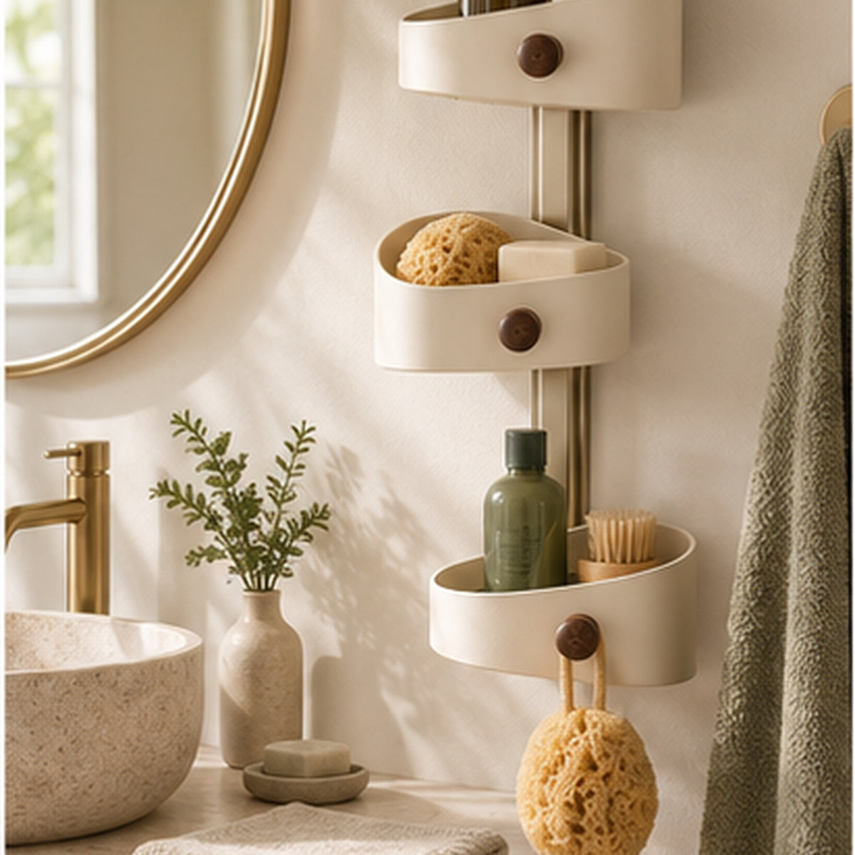 Étagère Goutte Suspendue — Rangement mural réglable avec drainage