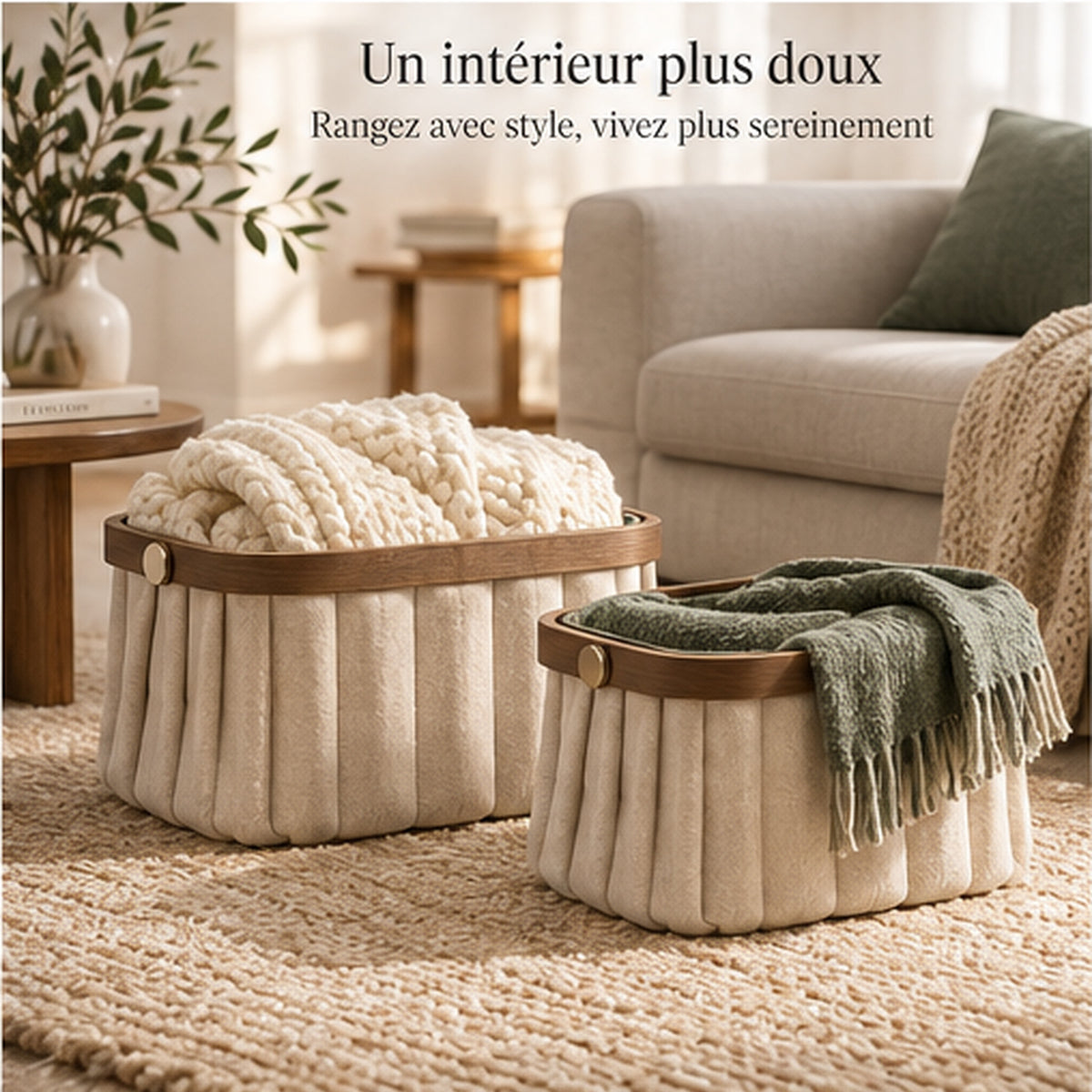 Panier Plissé Duo — Deux paniers extensibles et repliables